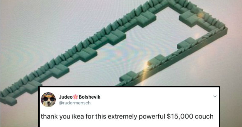 People Go Full Minecraft Mode On Ikea S Build Your Own Couch