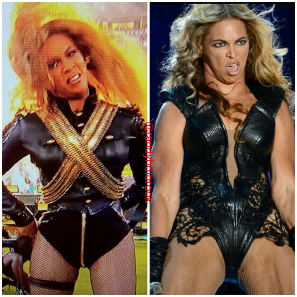 beyonce ugly face super bowl