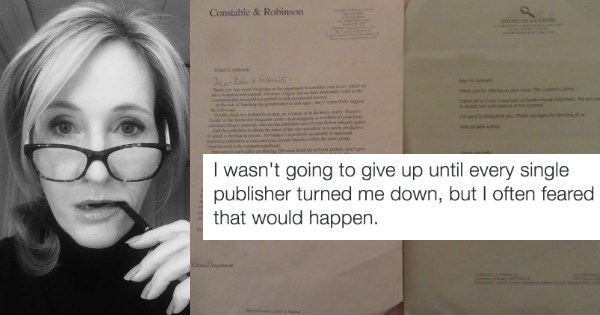 J K Rowling Shares Her Rejection Letters To Inspire Fans The Daily