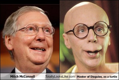 Mitch McConnell Totally Looks Like Master of Disguise, as a turtle