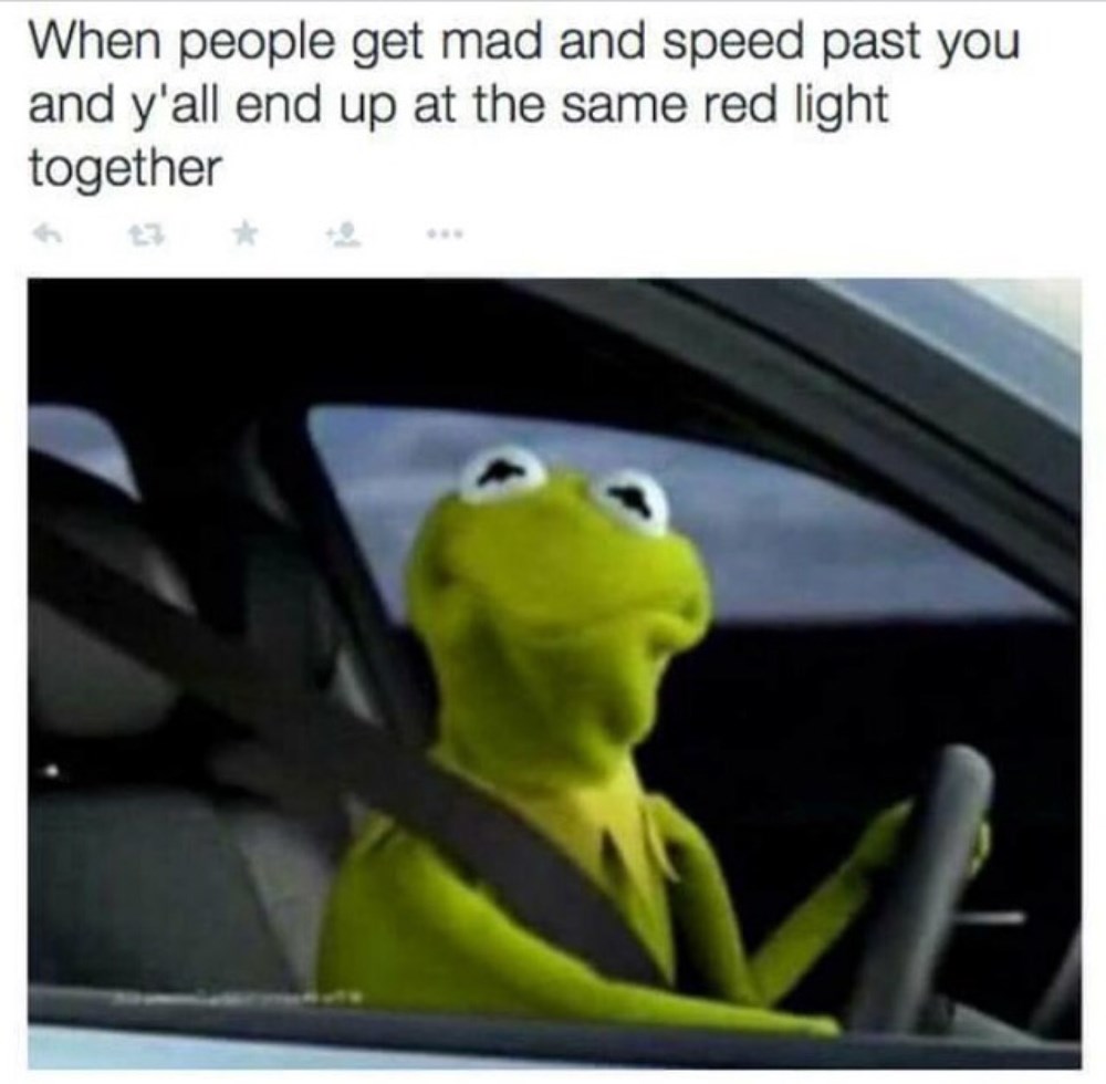 kermit the frog driving