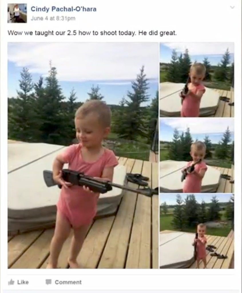 Teaching Your 2-Year-Old How To Shoot A BB Gun Seems Legit - Failbook ...