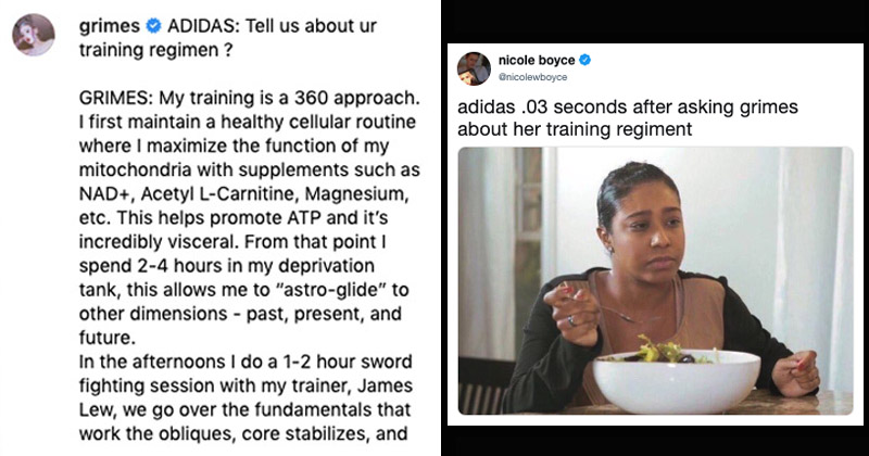 Grimes Bizarre Training Regimen Has People Both Confused And