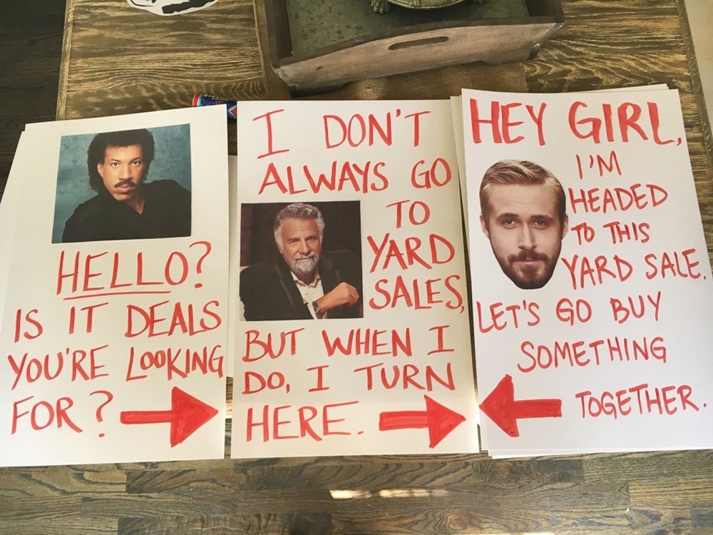 These Signs Will Bring All the Boys to the Yard Sale - Memebase - Funny Memes