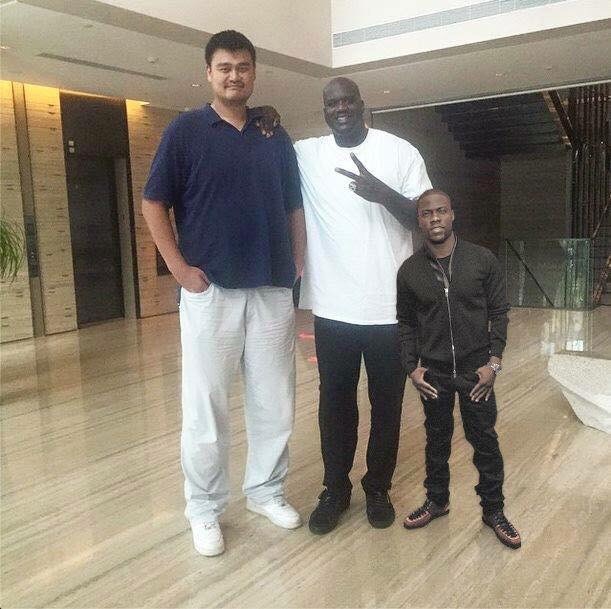 Yao ming, shaq and kevin hart - Picture Is Unrelated - Funny Picture