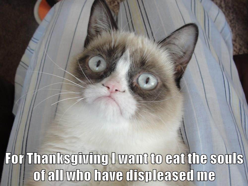 grumpy cat happy thanksgiving