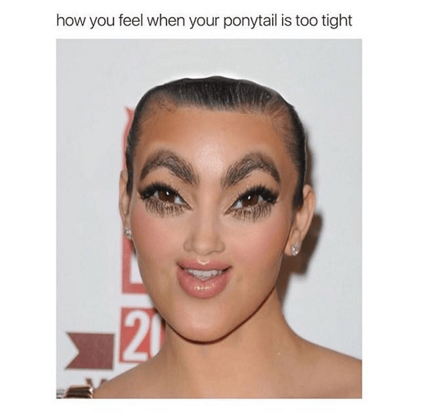 black girl with ponytail meme