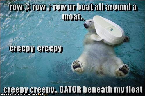 row row row ur boat all around a moat Animal Comedy Animal