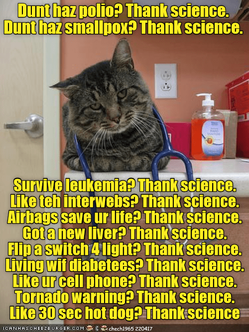 science cat meme