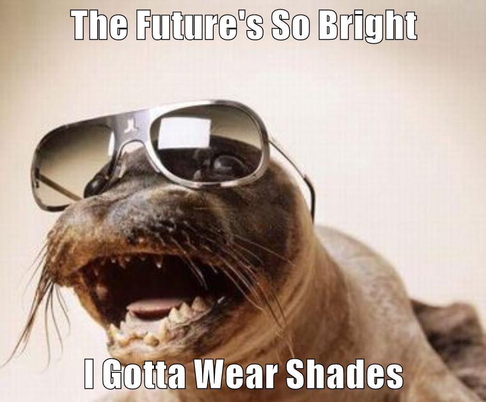 The future's so bright, I gotta