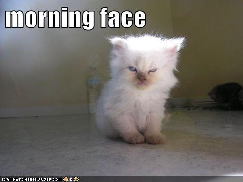 grumpy morning face