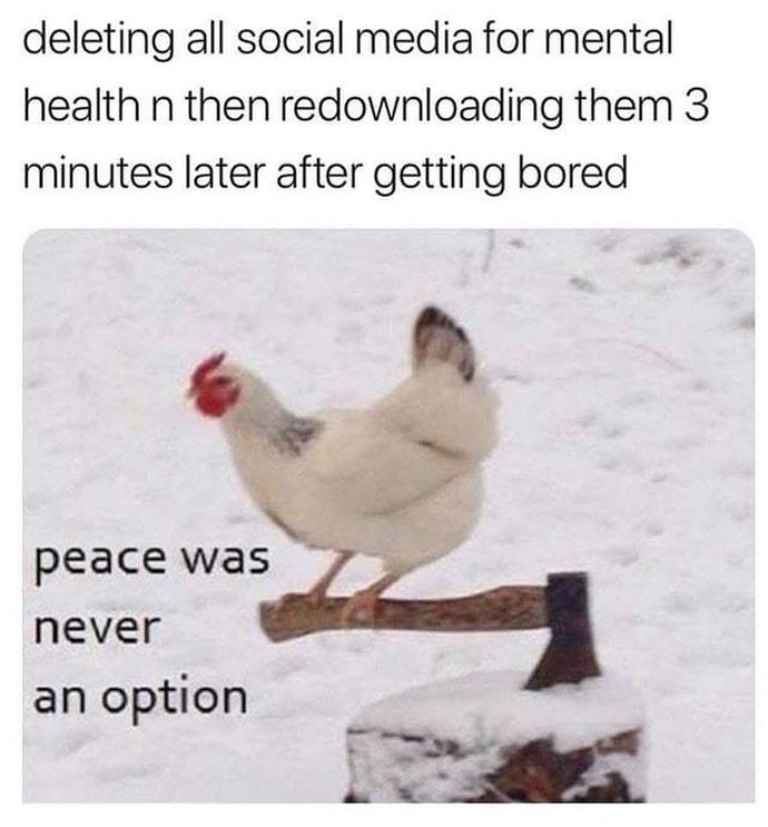 Chicken On Axe Meme