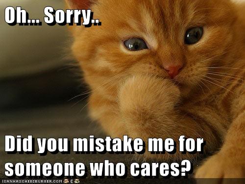 Oh... Sorry.. Did you mistake me for someone who cares? - Lolcats - lol ...