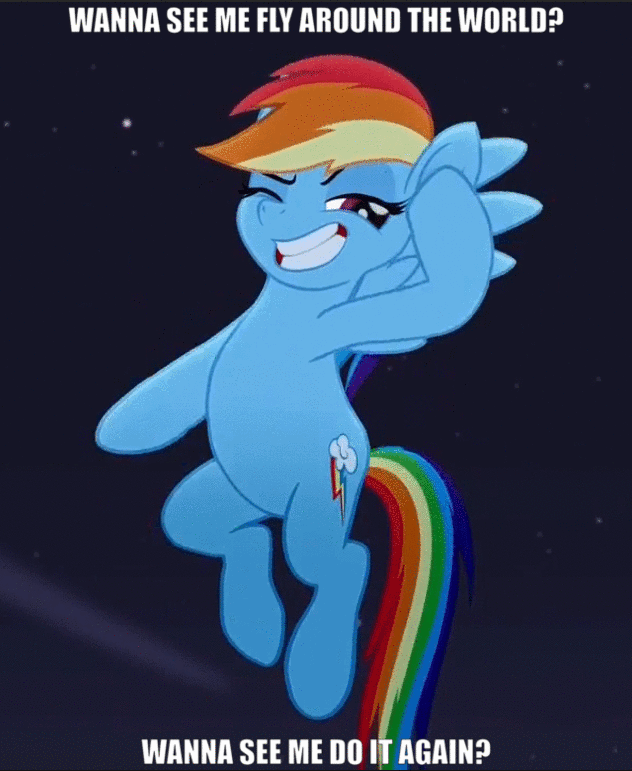 Rainbow Dash Flying Fast Gif