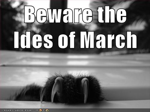 Beware The Ides Of March Lolcats Lol Cat Memes Funny Cats Funny Cat Pictures With Words On Them Funny Pictures Lol Cat Memes Lol Cats