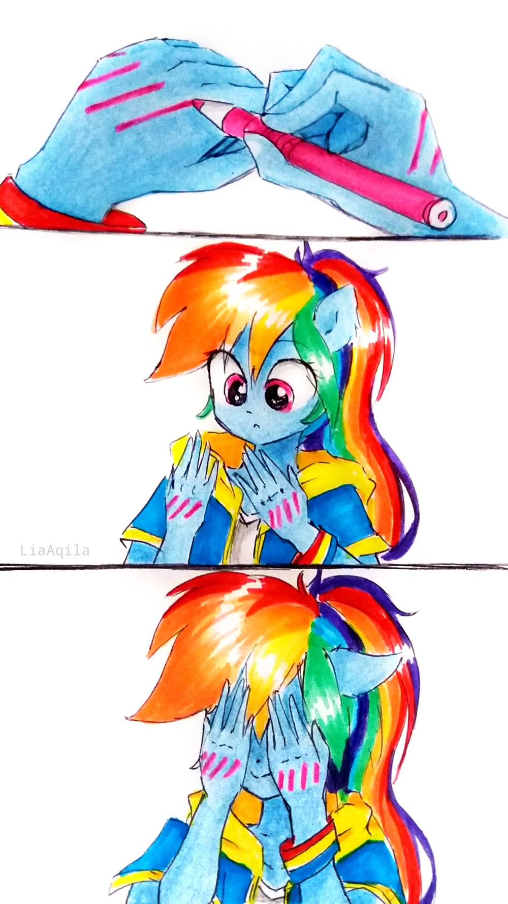 Rainbow Dash Blushing Gif