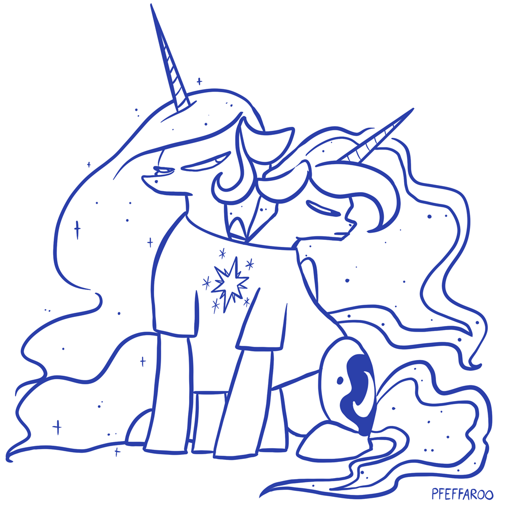 nightmare moon and luna coloring pages