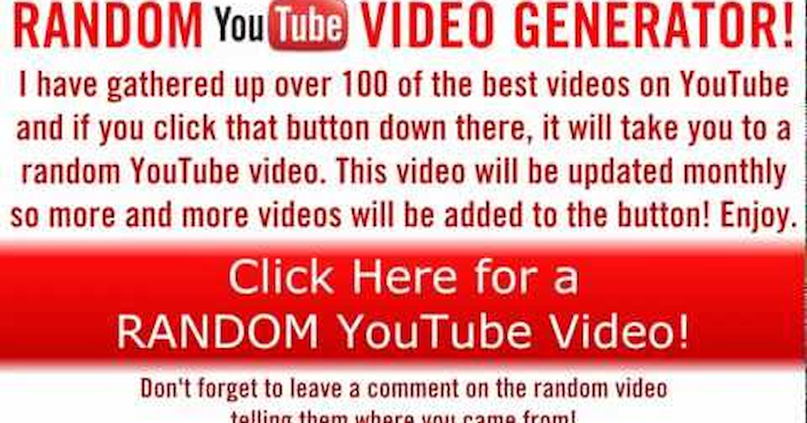 Random YouTube Video Generator! - Memebase - Funny Memes