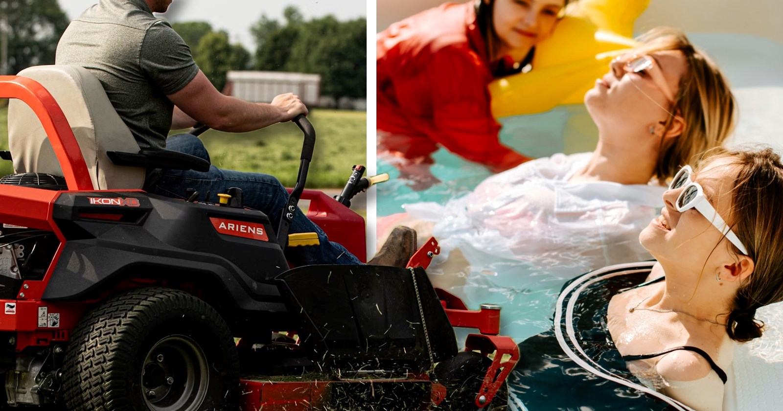 Homeowner mowing 1.5-acre rural lot comes into conflict with neighbor's 20-something-year-old adult daughters for disrupting their pool party next door: ' I've mowed my lawn every Saturday during the mowing season for the past 20 years'