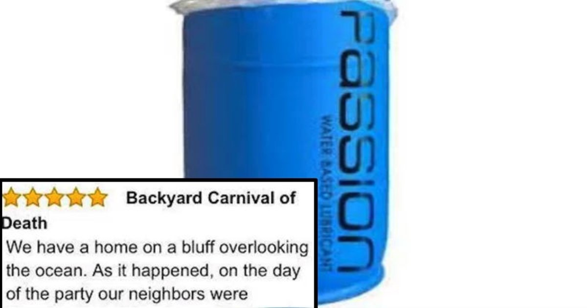 Guy Leaves Legendary Amazon Review For 55-Gallon Tub Of Passion Lube - FAIL  Blog - Funny Fails