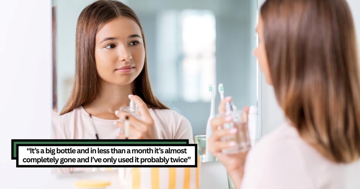 18-year-old repeatedly catches her teen niece secretly using and wasting her perfumes and toiletries, discovering her untouched bottle of perfume was drained in one month, niece continues despite being warned to stop: 'This is mine and she knows that'