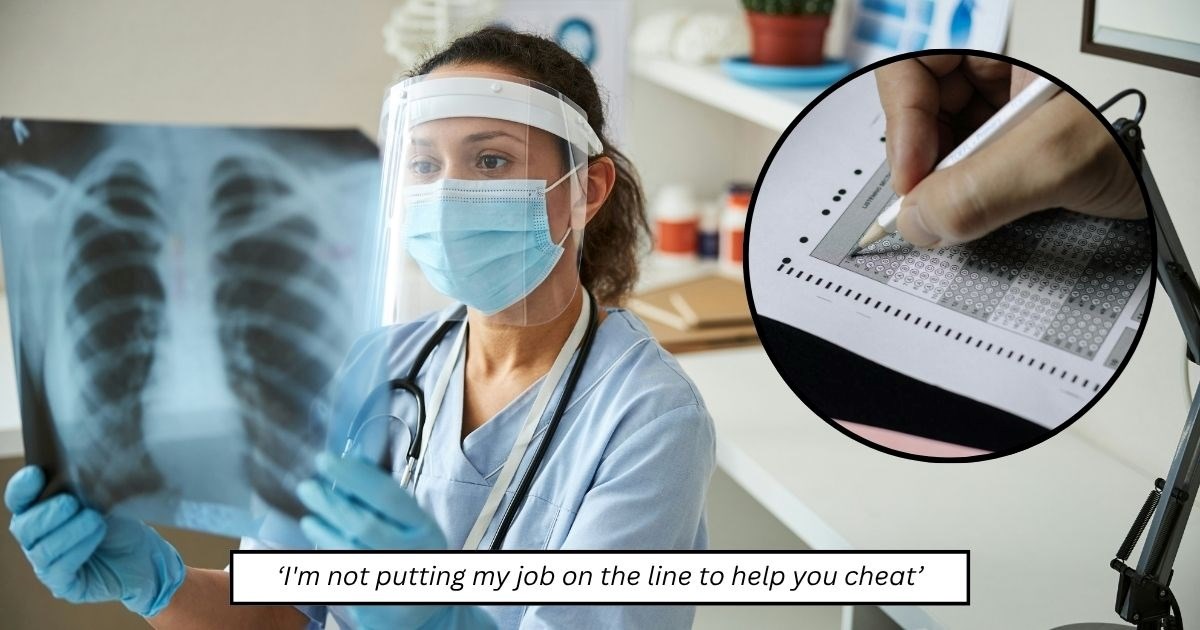 Coworker demands employee give her the answers to a work certification exam while they're out with family, then gets upset when they refuse to help her cheat: 'She’s going to make this my fault'