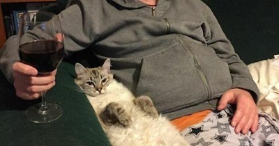 You forgot my nip wine, Dad.