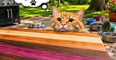 Sizzle's new cutting board