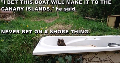"I BET THIS BOAT WILL MAKE IT TO THE CANARY ISLANDS"