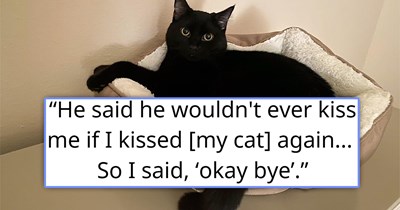'[He said] that me kissing my cat is disgusting': 25-year-old boyfriend says his girlfriend is "unhygienic" because she lets her cat sleep in bed with her, she stands up for herself and her feline and dumps him