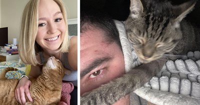 27 Cuddly Cat Children Caught in the Act While Loving Their Pawrents