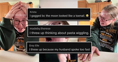 ‘The moon looked like a toenail…’: 21 Moms IRL share ridiculous reasons why they gagged during pregnancy