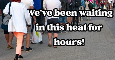 Couple cuts in line at science fiction convention, then gets confronted by everyone who waited in the heat, organizer arrives to confiscate their badges: ‘They sent them on their defeated way’