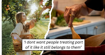Homeowner refuses to let the previous owner collect plums from a backyard tree after she brought a ladder and harvested nearly the entire crop: 'I want to make something with it myself'