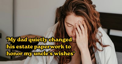 Stepmom repeatedly threatens divorce unless husband splits his inheritance between her children, father secretly changes his will instead: 'I'm not telling her'