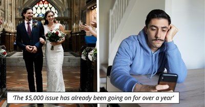 Ex dodges paying back $5,000 for over a year, then asks former partner to "be cool" at mutual friend's wedding: 'Everyone is asking me to absorb the discomfort'
