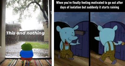 25+ Rainy Day Memes Cozying up in Bed Listening to the Thunder