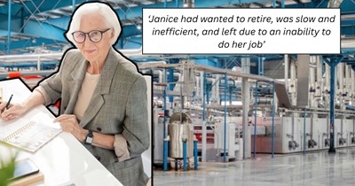 Factory worker walks out after 27 years when manager scolds her for falling behind while helping a new hire, company publicly claims she was "slow and inefficient"