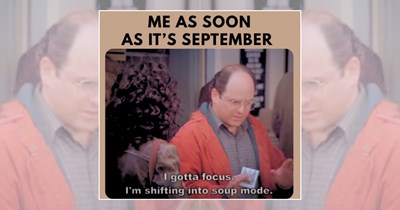 A Mug of Pumpkin Spice Latte Filled With 23 Cozy Fall Memes for Peak Autum Comfort