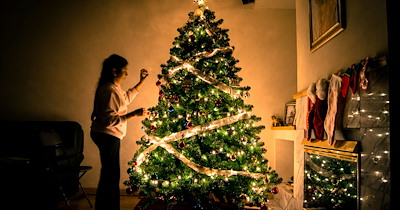 Employee helps out a customer who bought a Christmas tree, tied it to her car, but ended up trapped in it without letting her get out without somebody else's help: 'The Store Manager had a change in policy for us'