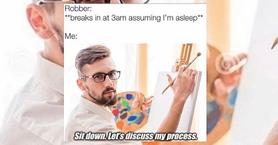 22 funny memes for painters and artists playing with colors and trying to finish their last work 