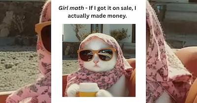 'I'm just a girl': Funny girl math memes for girlies buying nice things on sale and not wanting to look at the price tag