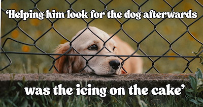 'I stole my neighbor's dog': Kindhearted man braves thunderstorm at 2 A.M. to rescue golden retriever from neglectful neighbor, then rehomes him 3 states away