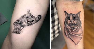 Adorable Cat Tattoos From Pawrents Who Made Their Feline Love Purrmanent