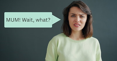 Husband falls down the stairs in the middle of the night, and wife completely forgets his name when she goes to help him out: "MUM! Wait, what?'