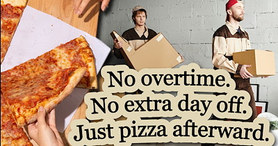 Company demands employees come into work on the weekend to help move the entire office, offer pizza as a reward in place of overtime: 'Manager said that nobody is being “forced” but they’ll remember who helped when performance reviews come around'