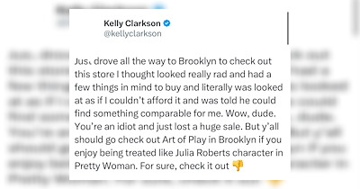 'The Kelly Clarkson Debacle': Singer tries to buy an expensive item at a small business shop and gets mistreated in a 'Pretty Woman's' way, now nobody knows who was right