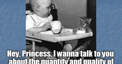 Baby's getting better at eating...