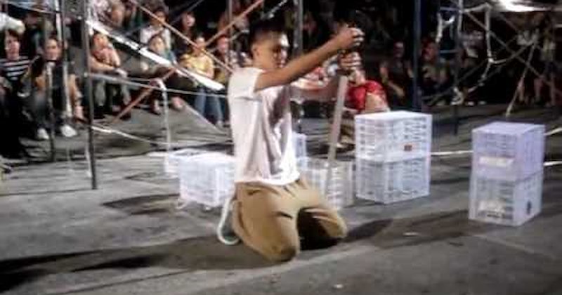 arena fighting play hunger games theatre Video - 34828801