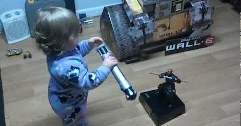 Battle cute darth maul fight kids lightsaber parenting star wars Video - 37664513